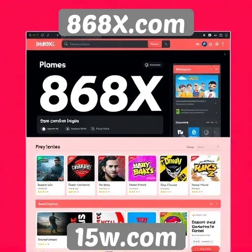 Interface do usuário no 868X.com é intuitiva